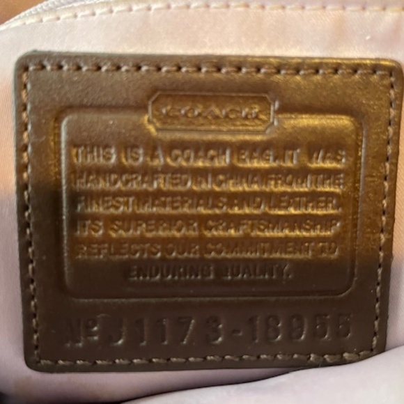 Cream and brown leather Coach bag - Picture 7 of 7